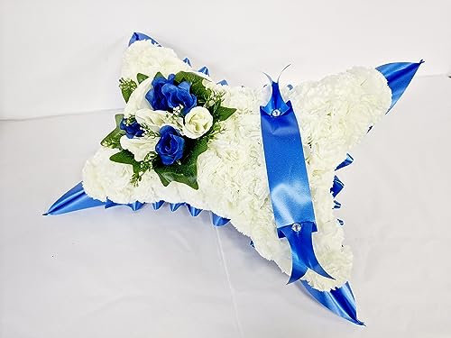 Artificial Silk Pillow Funeral Flower Tribute Letters Wreath Memorial Dad Mum Nan Wife Bro
