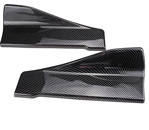 Seitenschweller Teilerschutz,MoreChioce 1 Paar Universal Spoiler Auto Stoßstange 35cm Heckspoiler Anti-Schock Auto Hecklippenschutz Wrap Divider Seitenschweller Splitter,Glänzend Kohlefaser