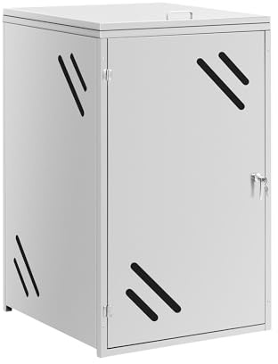 Uniprodo Wheelie Bin Storage - 240 l - air vents Rubbish bin storage Wheelie bin store Outdoor bin store Bin shed