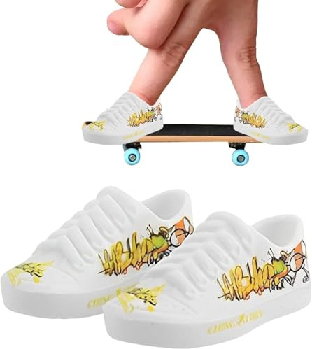 ZGLUZP Mini Finger Shoes,Mini Finger Shoes, Finger Knee Pads Fingerboard Skateboard Minis Keychain Shoes Finger Sneakers Breakdance Toys Doll games,Fidget and Fingers Kits