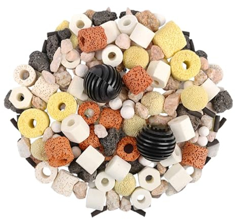 Eterspr 12 en 1 Medios de Filtro de Acuario, Accesorios para Filtros de Acuario, Material de Filtración de Carbón Activado, para Todos Los Tipos de Peceras y Estanques