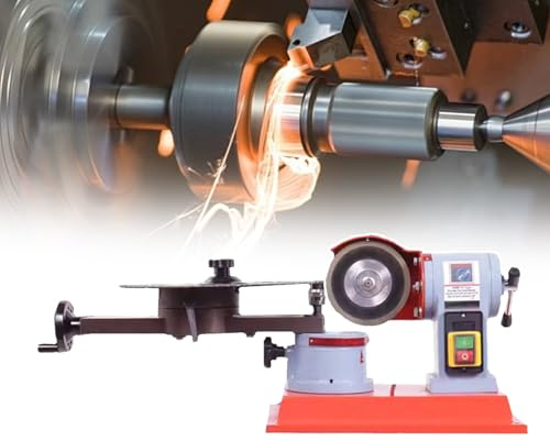 QIeCny Rettificatrice per Ingranaggi per Lavorazione del Legno, Smerigliatrice da Banco, per Diametro Lama: 80-500 Mm, Specifiche Mola: 125 * 32 Mm, Scala di Dimensioni Fisse,550w,Dry Grinding