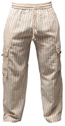 Shopoholic Fashion Unisex Multicolor Rayas Wideleg Sidepocket Hippy Pantalón