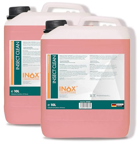 INOX - Hocheffektiver Insektenreiniger Auto 2x10L | KFZ-Insektenentferner sehr Lack schonend | Insektenlöser für Lack, Glas, Kunststoff & Chrom geeignet