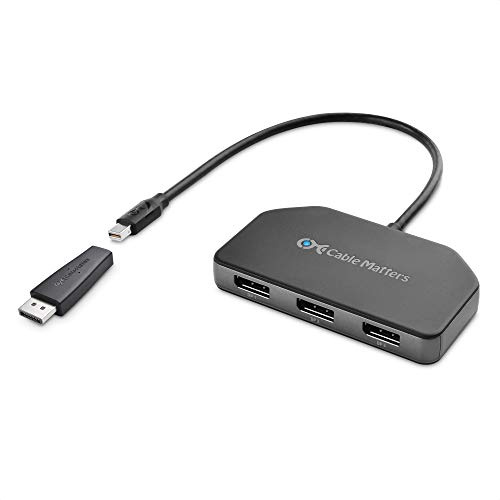 Cable Matters Triplo DisplayPort Splitter 4K (Hub Mini DisplayPort per tre monitor) DisplayPort 1.4 per 8K e 4K a 120Hz HDR - Compatibile solo con Windows