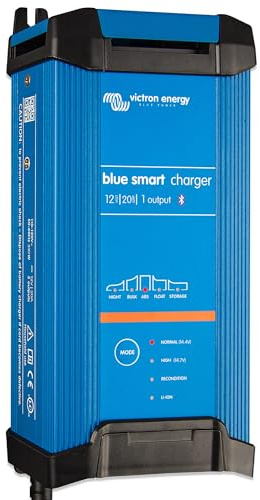Victron Energy Blue Smart IP22 Smart Car Battery Charger 12V 20A, Trickle Charger for Car Battery and Desulfator for Motorcycle, ATV, RV, Lithium and Deep Cycle Batteries, UK