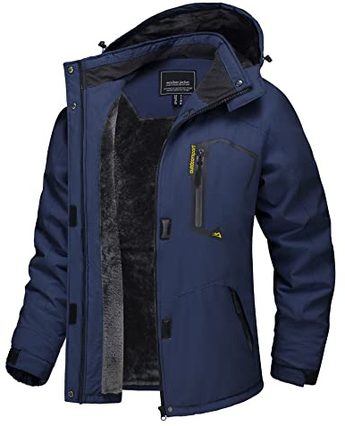TACVASEN Women's Waterproof Winter Coat with Detachable Hood