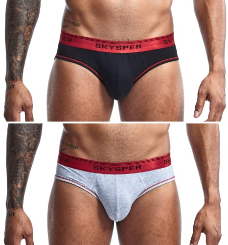 SKYSPER Men's Jockstrap Breathable Mesh Jock Strap Male Underwear, Athletic Supporters for Men (SG01-Black/Grey-2pcs, Small)