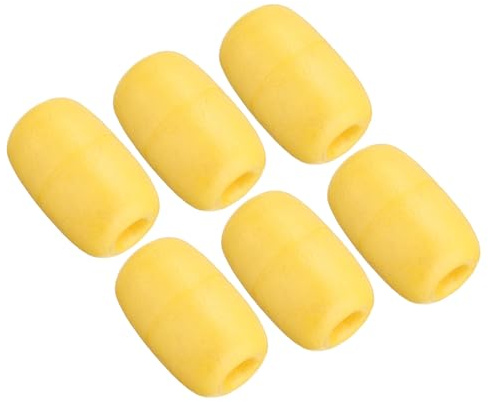 PATIKIL 4.33 x 2.76 Rope Float Buoy, 6 Pcs 270g Deep Water Floats Rope Float Buoy Great for Trail Markers Dock Floats Kayak Boats Swimming Pool, Yellow