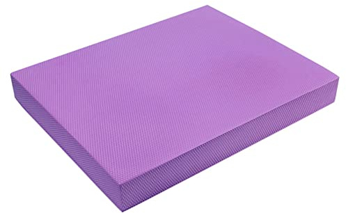 Greensen Tapis D'équilibre TPE à Rebond élevé, Tapis de Yoga, Résistant aux Déchirures, Léger et Portable pour Le Fitness, avec Texture Antidérapante, 40X33X5cm (Rotin Foncé Violet)