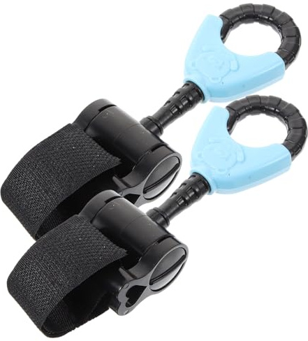 Ganchos para Cochecito Giratorios 2 Piezas de Abs Azul
