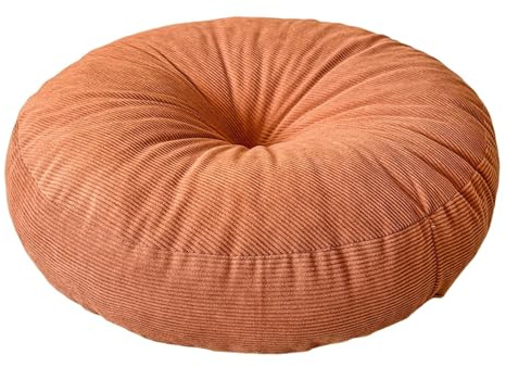 MagiDeal Cuscino da Pavimento Rotondo per Adulti, Grande Cuscino da Meditazione di Alta qualità per Studio, Camera da Letto, Soggiorno, Orangina