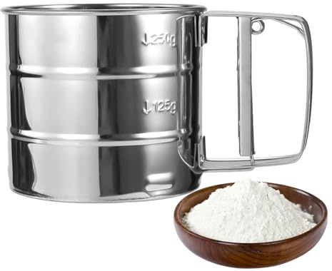 Genérico Tamizador de Harina para Hornear - Cernidor Manual Ergonómico,Cernidor De Harina De Mano - para Cernir Azúcar Café En Polvo Utensilio De Cocina Repostería