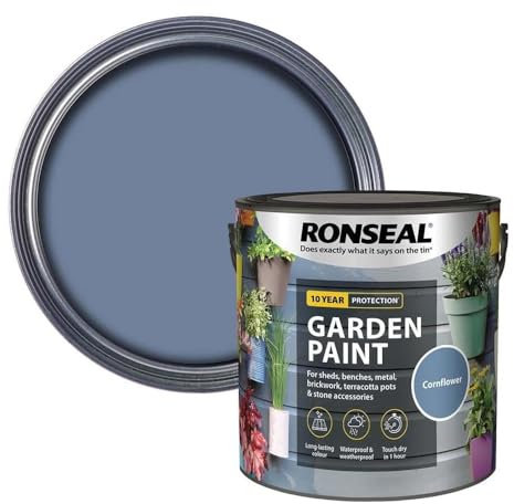 Ronseal RSLGPBLUB25L 2.5 Litre Garden Paint - Bluebell