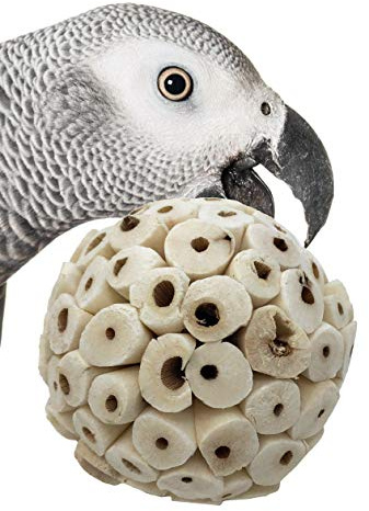 Bonka Bird Toys 1214 Pk3 All-Natural Sola Atta Balls, 3-Pack, 2 Diameter, Soft and Lightweight Chew and Foot Toys for Birds, Small Pets, and DIY Crafts, Safe for Parrots, Parakeets, and Cockatiels