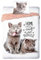 Sayes 2-TLG Jugend Bettwäsche Best Friends Katzen 140x200 cm + 70x80 cm 100% Baumwolle
