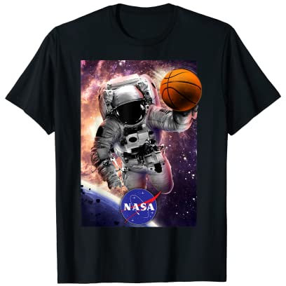 NASA Astronaut Basketball In Space Graphic T-Shirt T-Shirt