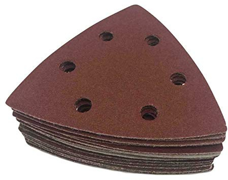 Schleifdreiecke 93 x 93 x 93 mm Deltaschleifer Delta-Schleifpapier Dreieck Klett P180 50 Stück