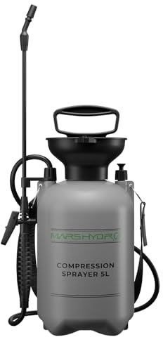 MARS HYDRO Drucksprüher 5L für Rasengarten Gartensprüher Unkrautsprüher Düse mit einstellbaren Sprühmustern zum Bewässern, Düngen, Reinigen
