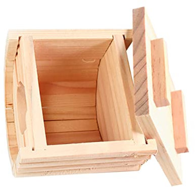 PEPLAYTAL Maison pour Hamster Cabane Naturelle sans Peinture Jouet Exploration pour Petits Animaux De Compagnie