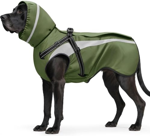 Oslueidy Dog Raincoat Waterproof Raincoats for Dog Reflective Dogs Rain Jackets with Hood Hoodie Pet Rain Poncho Coat for Small Medium Large Dogs Puppies S-XXL