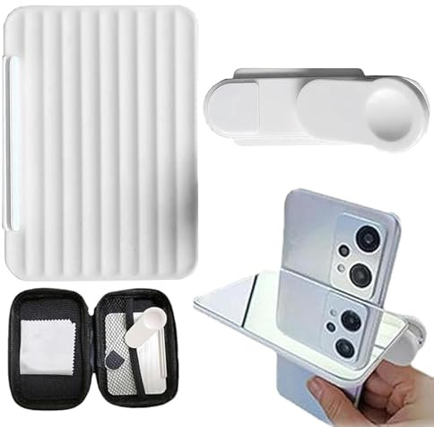 Spiegelreflexion für Handy Kamera, Smartphone Kamera Spiegelreflexion Clip Kit, Spiegel Selfie Reflektor, Verstellbare Smartphone Kameras Spiegelreflexionsclips für Unterwegs