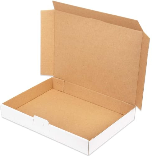 kartonprimus Maxi-cartoni da lettere MB-5, 350 x 250 x 50 mm, confezione pieghevole stabile, per posta DHL, spedizione DIN A4, B4, spedizione di libri, spedizione (100 pezzi)