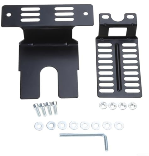Trayneel Set di staffe per girarrosto per griglie con fori di montaggio in linea con posizionamento spiedo in metallo per barbecue da esterno, kit compatibile con campeggio, escursionismo, picnic