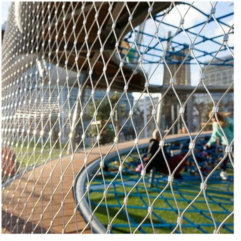 Stretchbart 304 fritt stålrepnät flexibelt balustrade fyllnät för växtklättring stöd djur barer staket och fjäderfänät (L1,5 x B 20 m4,92 x B 65,18 m)