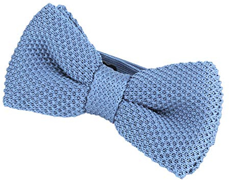 DonDon pajarita de punto combinada para hombres y con la longitud ajustable 11 x 6 cm de color azul claro