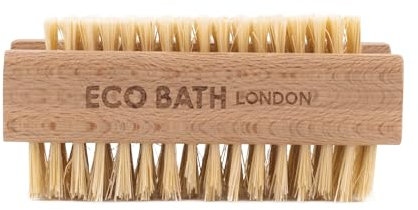 Cepillo de uñas de sisal natural Eco Bath, cepillos de uñas para limpiar uñas, cepillo de limpieza de uñas respetuoso con el medio ambiente y con cerdas duras, limpieza de uñas con sisal duro
