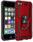 BestST Custodia iPod Touch 5/6/7 Cover, 360° Girevole Regolabile Ring Armor Bumper TPU Case Magnetica Supporto Smartphone Silicone Custodie Heavy Duty Antiurto per Apple iPod Touch 5/6/7 Case, Rosso