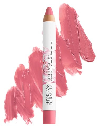 Physicians Formula Rose all day rose kiss all day glossy lip color, Blind Date, 0.15 Ounce