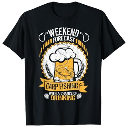 Carp Fishing Design For Men Funny Catfish And Carp T-Shirt, Men, Black, Large