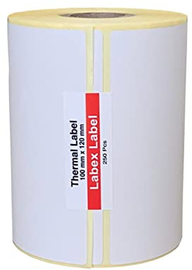 Etichette termiche 100x120 mm su rotolo – Etichette Spedizione Codice a Barre BRT SDA GLS – 1 rotoli 250 etichette – Senza nastro – TSC Godex compatibili – Labex Label