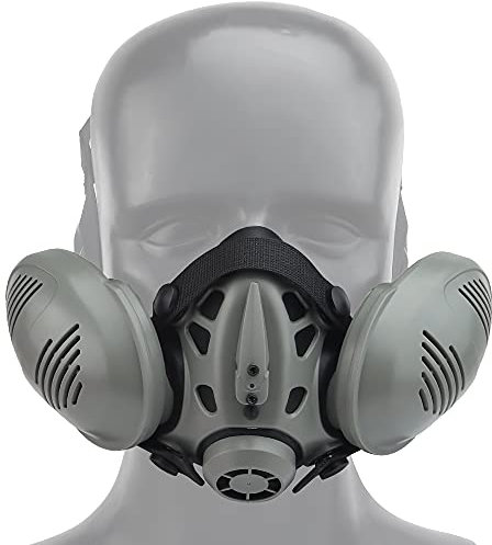 ACEXIER Protective Tactical Respirator Mask FAST Helmet Half Face Gas Mask for Military Paintball Airsoft Hunting CS Ant Men Modeling