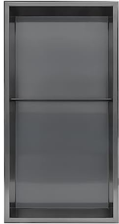 Thermopanel 304 Stainless Steel Recess Shower Niche Shelved - Noir Black (305x610x103mm) - Waterproof Modern Space Saving Shower Storage