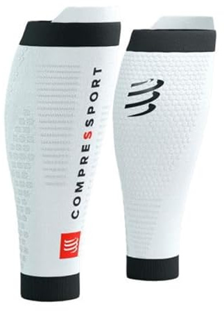 COMPRESSPORT R2 3.0 Compression Clothing, Adults Unisex, White/Black (Multicoloured), 38-42 cm