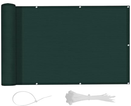 LOVE STORY Frangivista Balcone 90x400cm,Copertura Impermeabile per Privacy e Protezione UV Recinzione PES per Balconi e Terrazze Esterno Giardino Patio,Verde