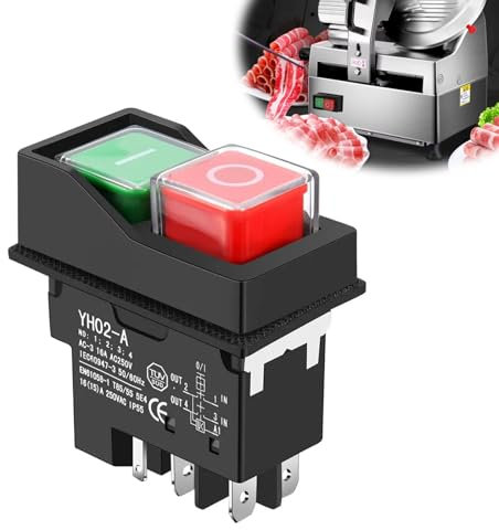 Herbst Interruptor KJD17 5 PIN 250V 16A Interruptor de Máquina, Interruptor de Botón, Interruptor Electromagnético para Máquinas de Taller