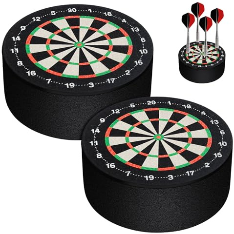 Dongcill Juego de 2 soportes para dardos de 10 cm, compatible con dardos blandos y de punta de acero, prácticos accesorios para diana, color negro