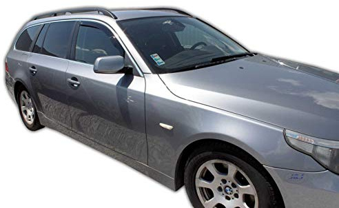 J&J AUTOMOTIVE Heko Déflecteurs d'air et de Vent pour BMW Série E60 / E61 2004-2010, Lot de 2pcs, Teintés, Avant et Arrière, Aérodynamique