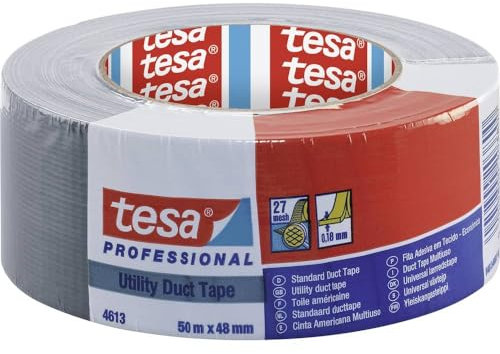 tesa 04613-00037-01 Gewebeklebeband Duct Tape Silber (L x B) 50m x 48mm 1St.
