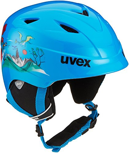 Uvex Kinder Airwing 2 Skihelm, Blue Dragon, 46-50 cm