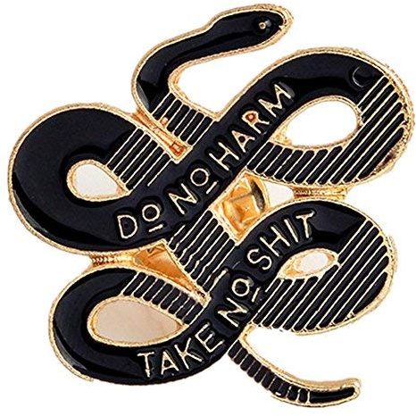 JaneDream Women Bohemian Snake Enamel Brooch Animal Banquet Badge Pins Buckle Badge Backpack Bag Pins Punk Gold