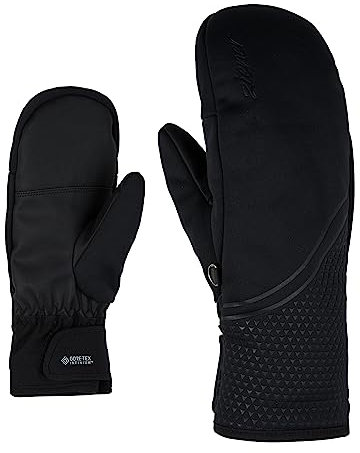 Ziener Damen Ski-fäustling/Wintersport, Atmungsaktiv, Warm, Winddicht, Soft-Shell KANTALA GTX INF Mitten, Black, 7