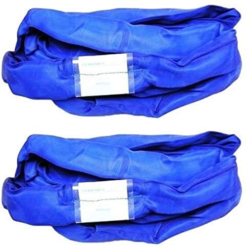 BA Products Qty. 2, 38-RSB-6 (x2), 6' Blue Round Sling for Wrecker, Tow Truck, Crane, Lifting, Material Handling