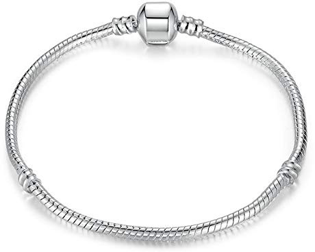ATE Bracelet Pour Charms et Perles Femme Chaîne Serpent Porte-charms JWB03 (16, B03)