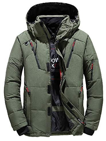 AKT Doudoune d'hiver pour Homme Manteaux Épais Thermiques Parka de Neige Veste en Duvet de Canard Chauffée pour Homme