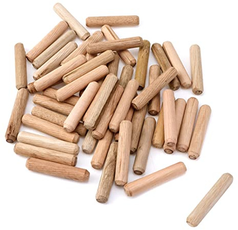 Mewutal Wooden Dowel Pins 10mm x 50mm (0.39 x 1.97) ， Dowel Pins - 50 Pieces.